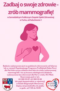 Zdjęcie główne dla wydarzenia: Bezpłatna mammografia w szpitalu w Turku
