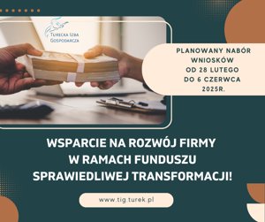 Zdjęcie główne dla wydarzenia: Zdobądź wsparcie na rozwój swojej firmy w ramach Funduszu Sprawiedliwej Transformacji!